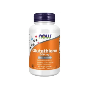 Now Foods Glutathione with Milk Thistle Extract & Alpha Lipoic Acid 500mg 30 Kapseln