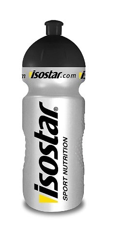 Isostar Wasserflasche / Trinkflasche 650ml - Kappe Schwarz