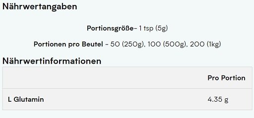 MyProtein Glutamin 500g – Bild 2