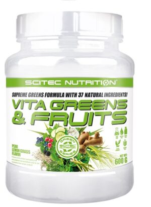 Scitec Vita Greens & Fruit 600g Birne-Zitronengras INAKTIV
