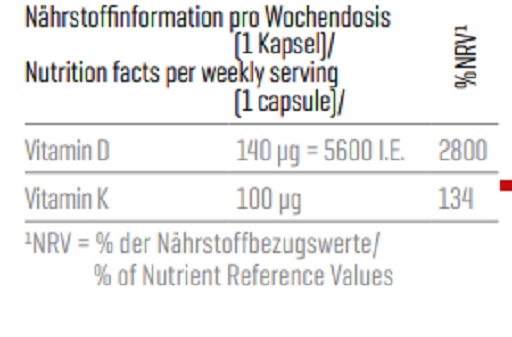 Body Attack Vitamin D3+K2 120 caps – Bild 2