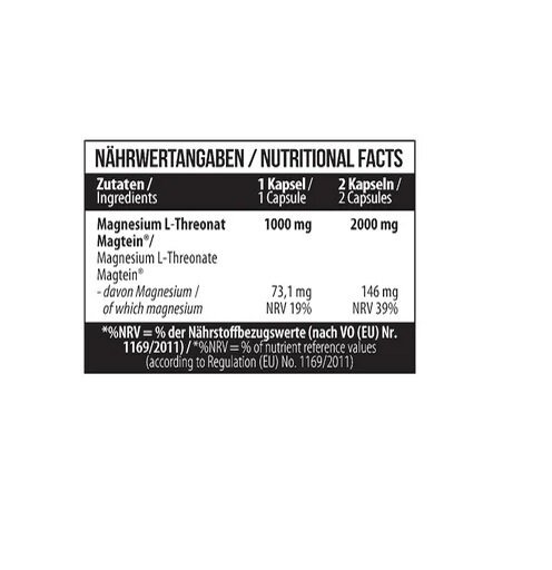 MST - Magnesium L-Threonate Magtein® 1000mg - 60 Kapseln – Bild 2