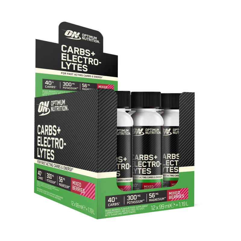 Optimum Nutrition Carbs + Electrolytes Shot 12x99ml Mixed Berries 1 470210 1 Optimum Nutrition Carbs + Electrolytes Shot 12x99ml Mixed Berries